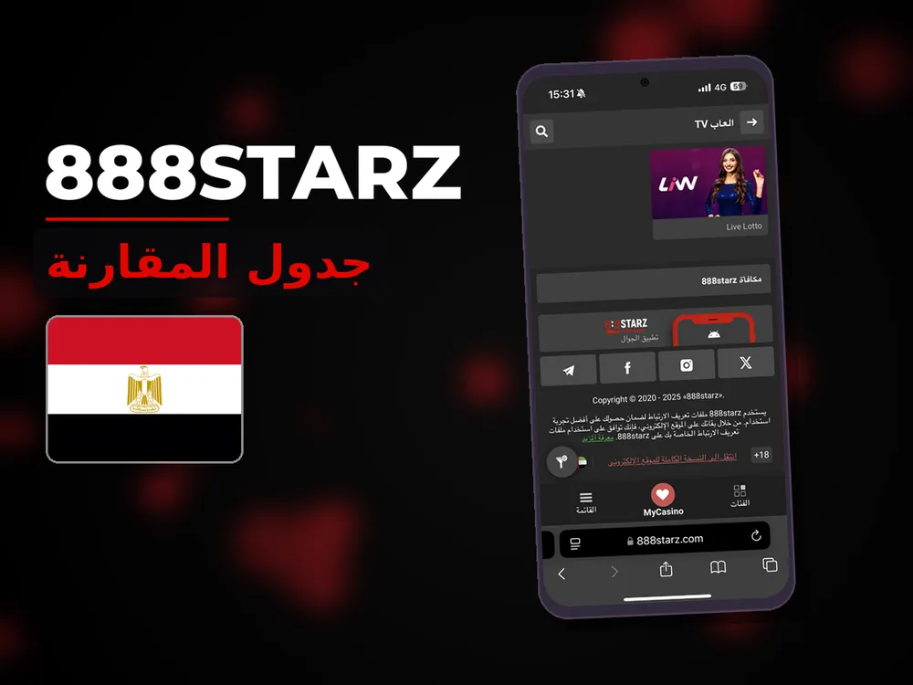 888Starz - جدول المقارنة